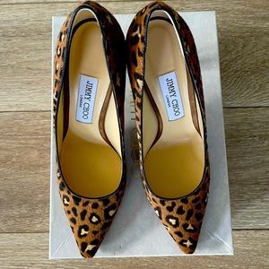 Jimmy Choo Romy - Leopard print pony 38 1/2